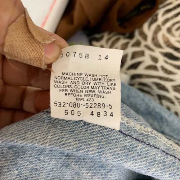 Vintage 90s Levi’s 505 XX light wash men’s jeans size 34‎ - Picture 9 of 9